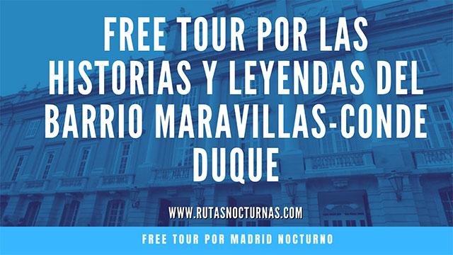 Free Tour por las historias y leyendas del Barrio Maravillas-Conde Duque portada